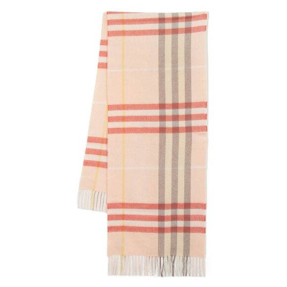 Giant Check Scarf - Burberry - Cashmere - Pink - Picture 1 of 2